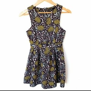 TopShop pineapple print cutout summer dress